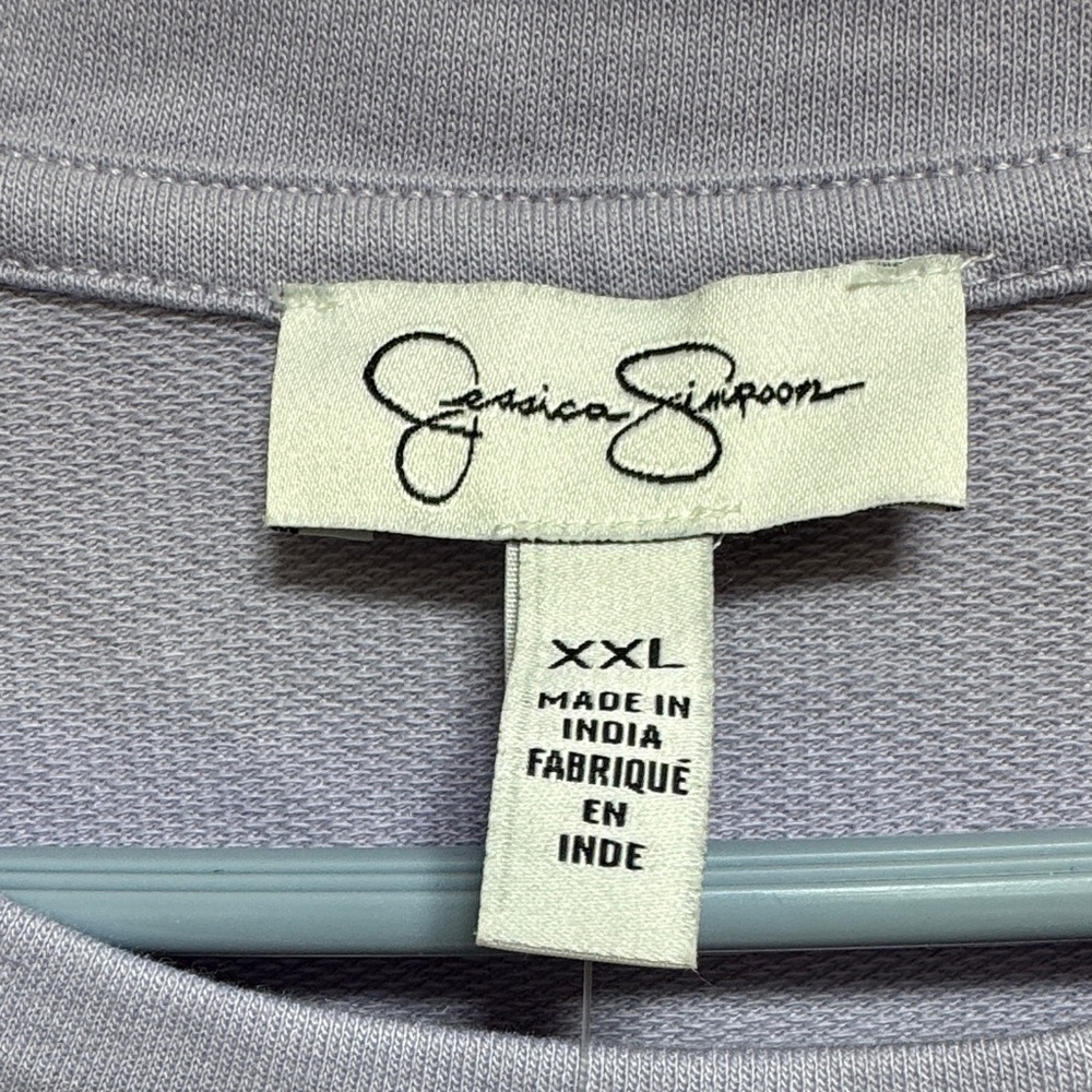 Jessica Simpson Light Purple/Lavender Eyelet Ruffle Sweatshirt - Picture 2 of 10